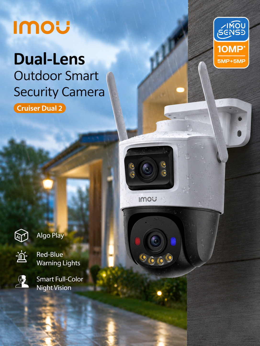 IMOU dual- lens outdoor smart security camera