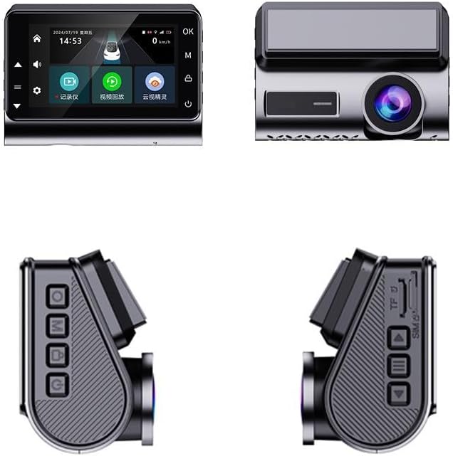 4G 2K+1080P Car Dash Cam DVR 2.0 IPS screen Rearview Camera