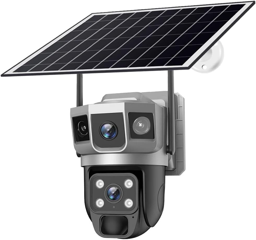 V380 Pro 4G Digital Zoom 2 Lens 2 Screen 4MP Solar Powered CCTV