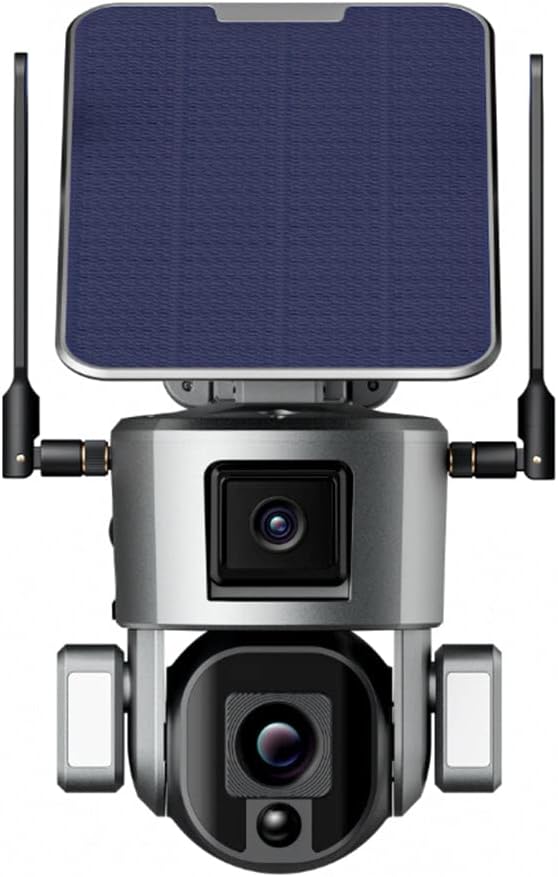 WIFI -4K-8MP-10X Solar Dual Linkage Battery PTZ 8MP Wireless Camera IP66