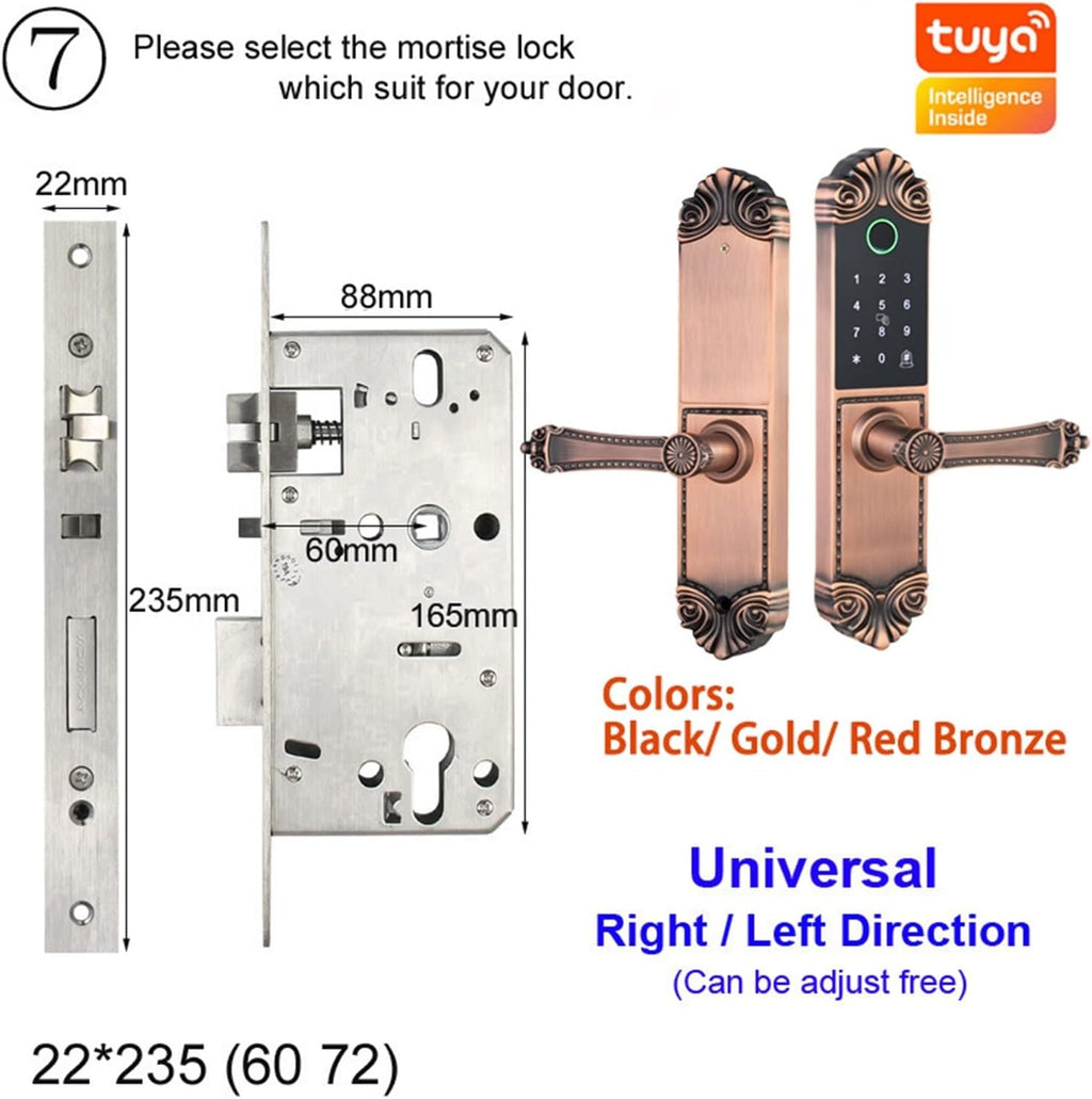 E2 Tuya WiFi Smart Door Lock Villa
