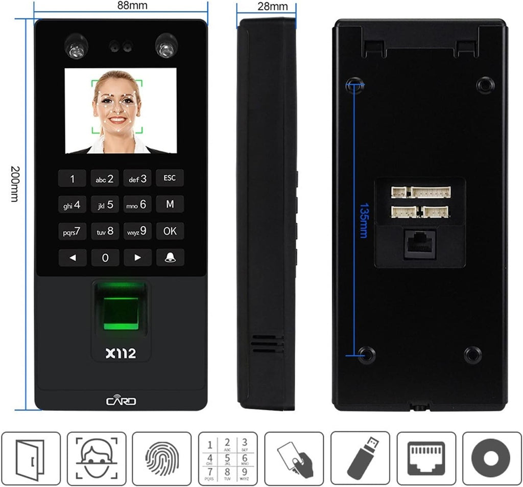 Electronic Equipment Biometric Facial Access Control Keypad System Fingerprint Time Attendance Machine