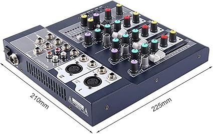 USB 4 Channel Amplifier Sound Audio Mixer F-4
