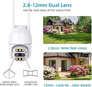 PTZ IP Camera 8X Zoom Dual Lens