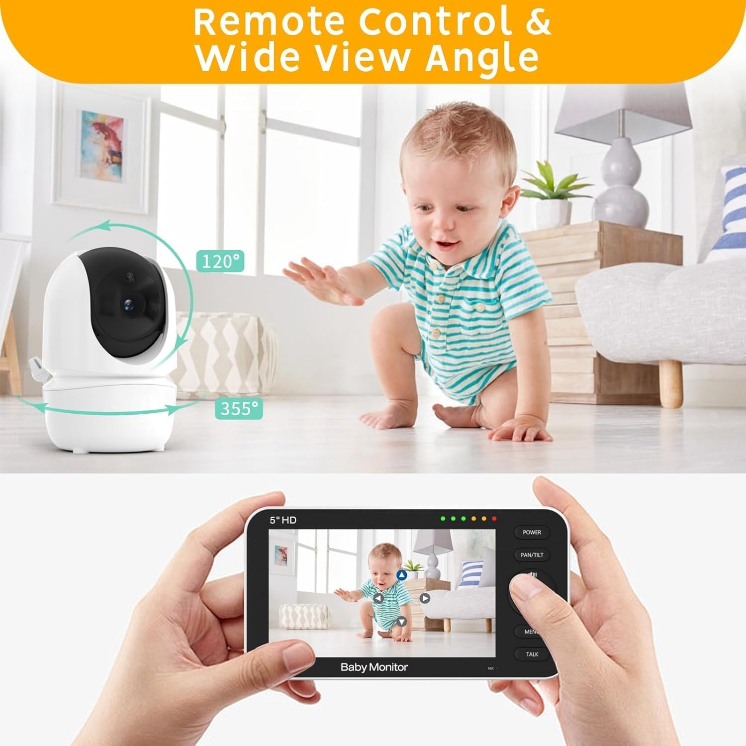 INGUNAR Video Baby Monitor with Camera and Audio