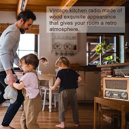 Portable Radio FM Retro - AM SM with Bluetooth Speaker