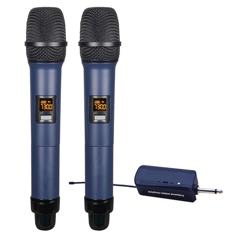 Dual Dynamic Mic Handheld UHF Wireless Microphone