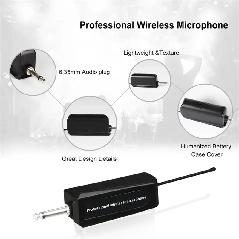 Dual Dynamic Mic Handheld UHF Wireless Microphone