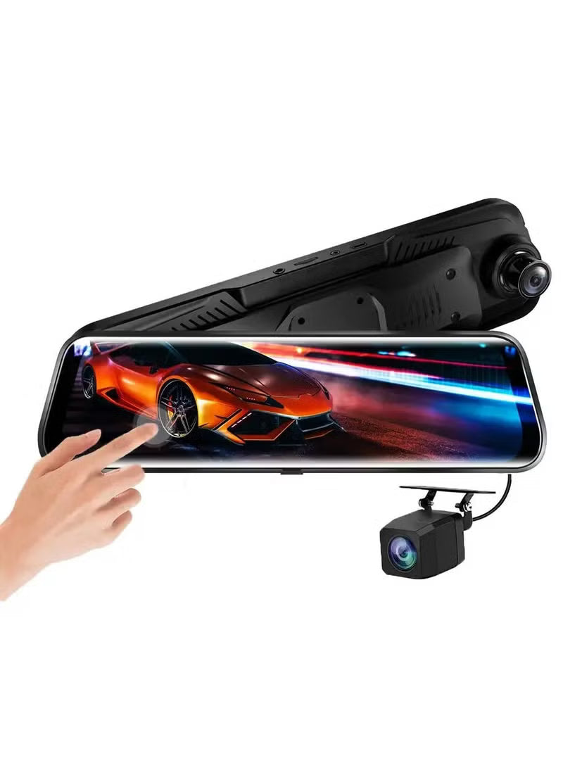 Car play Mirror Dash Cam 10 Inch Backup Camera  4K  Front and Rear Camera Full HD
