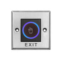 Rubik No Touch Door Release Exit Button Sensor with LED, Contactless IR Control Switch Stainless Steel Panel Input DC12V Output