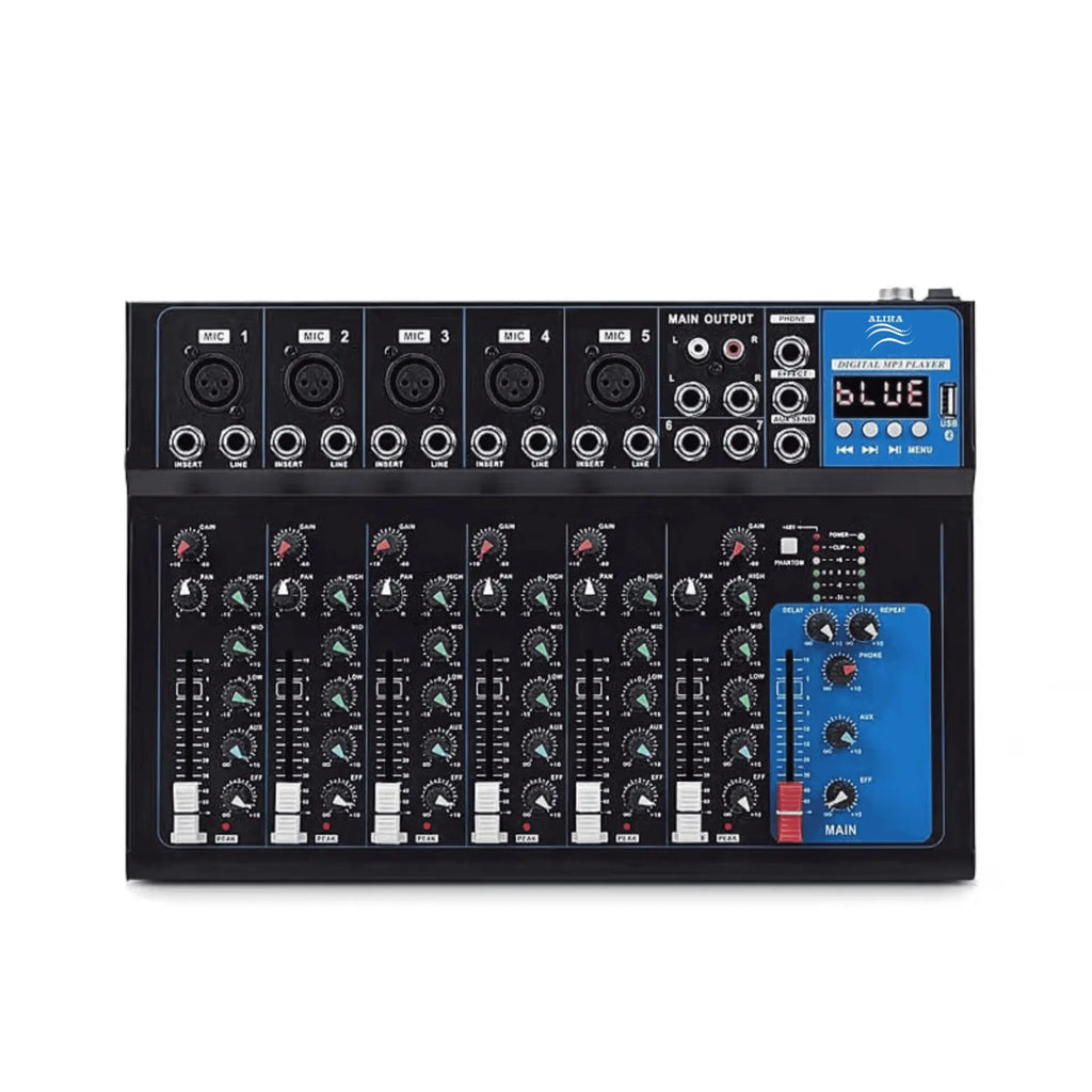 F7 Professional Audio Mixer Console 7-Channel