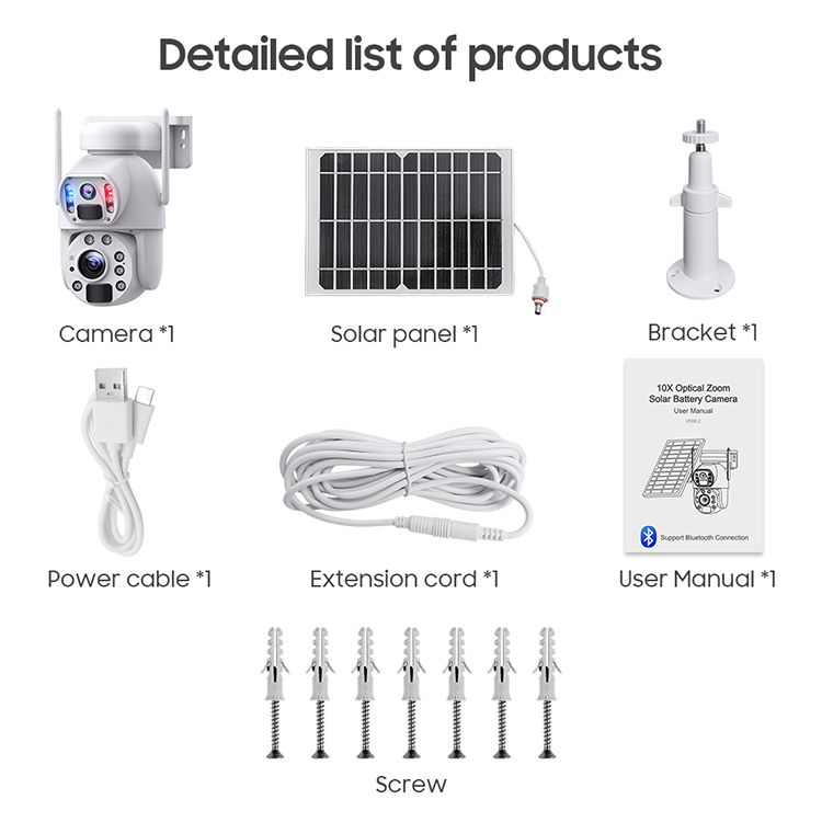 Ubox 4k 4G Outdoor Dual Lens  Ptz solar Camera with 36x Optical zoom