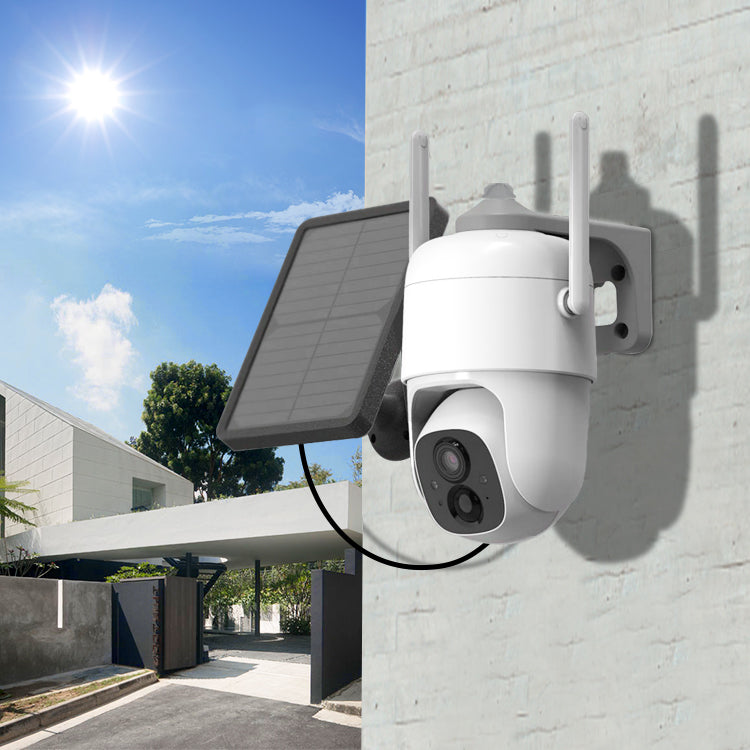 Home Security Cameras Wireless Outdoor, 2K Battery Powered Security Camera, 360° PTZ Camera with Spotlight, Siren