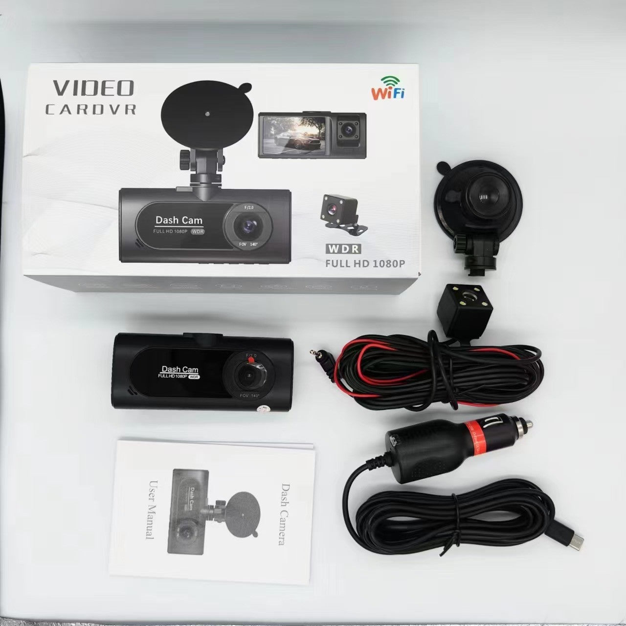 HD 3 lense car dash camera