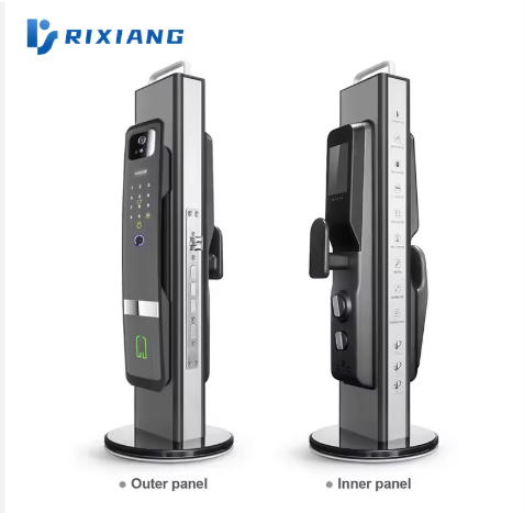New smart Door Lock with Face Unlock and inside LCD screen , with finger password ,card access and Video Intercom
