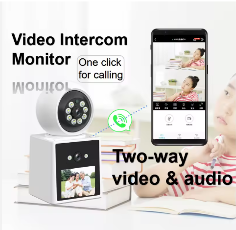 Home Video Calling Camera dual lense Full HD 1080P Smart wifi Camera 360 Degree