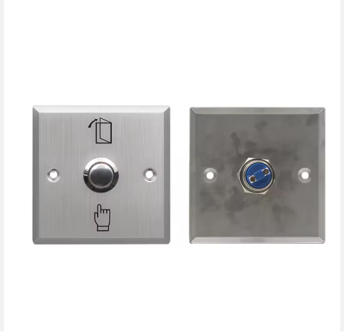 Metal Stainless Steel Exit Button Normally Open Reset Switch Wired 86