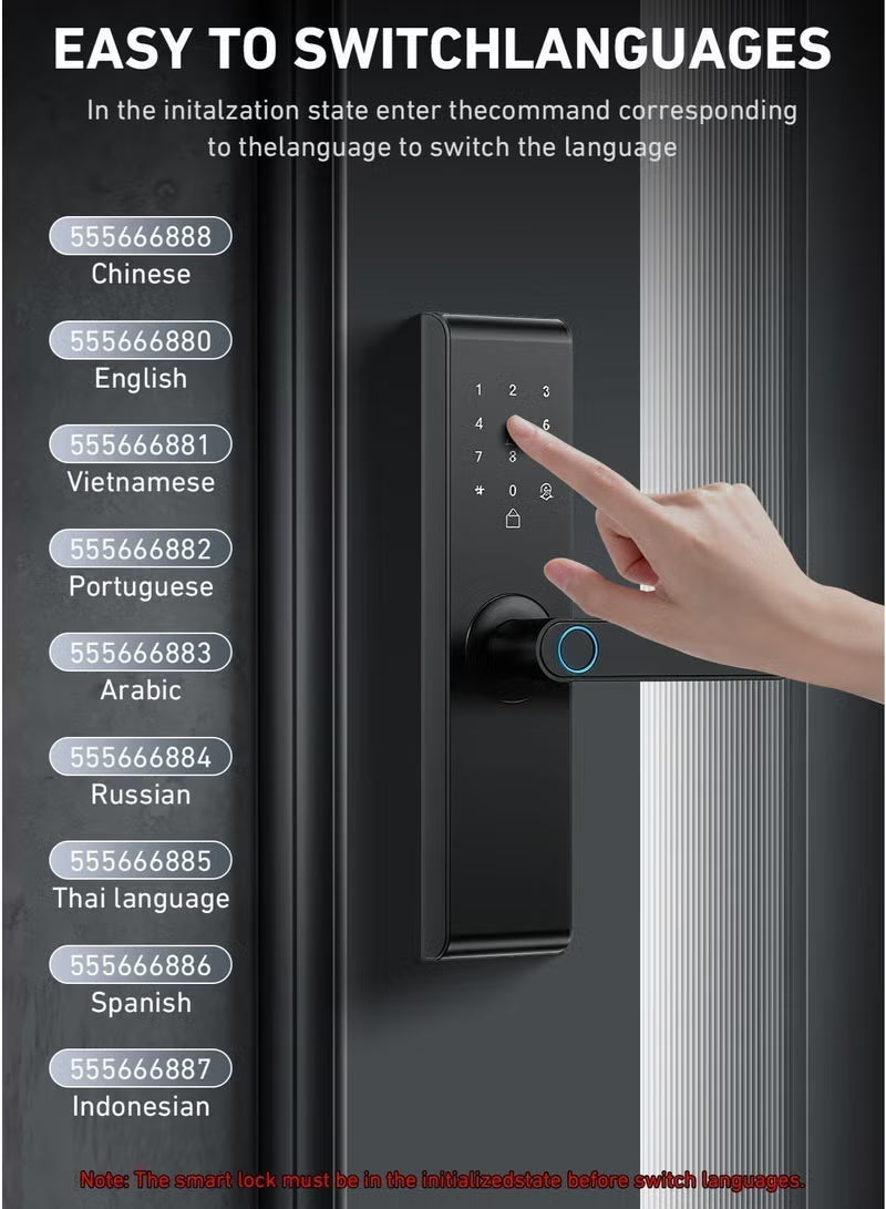 TUYA Black WiFi Smart Door Lock