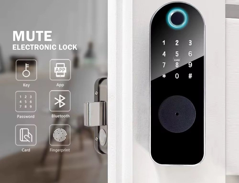 TUYA  WIFI APP Electric Rim lock smart digital key card password fingerprint gate rim